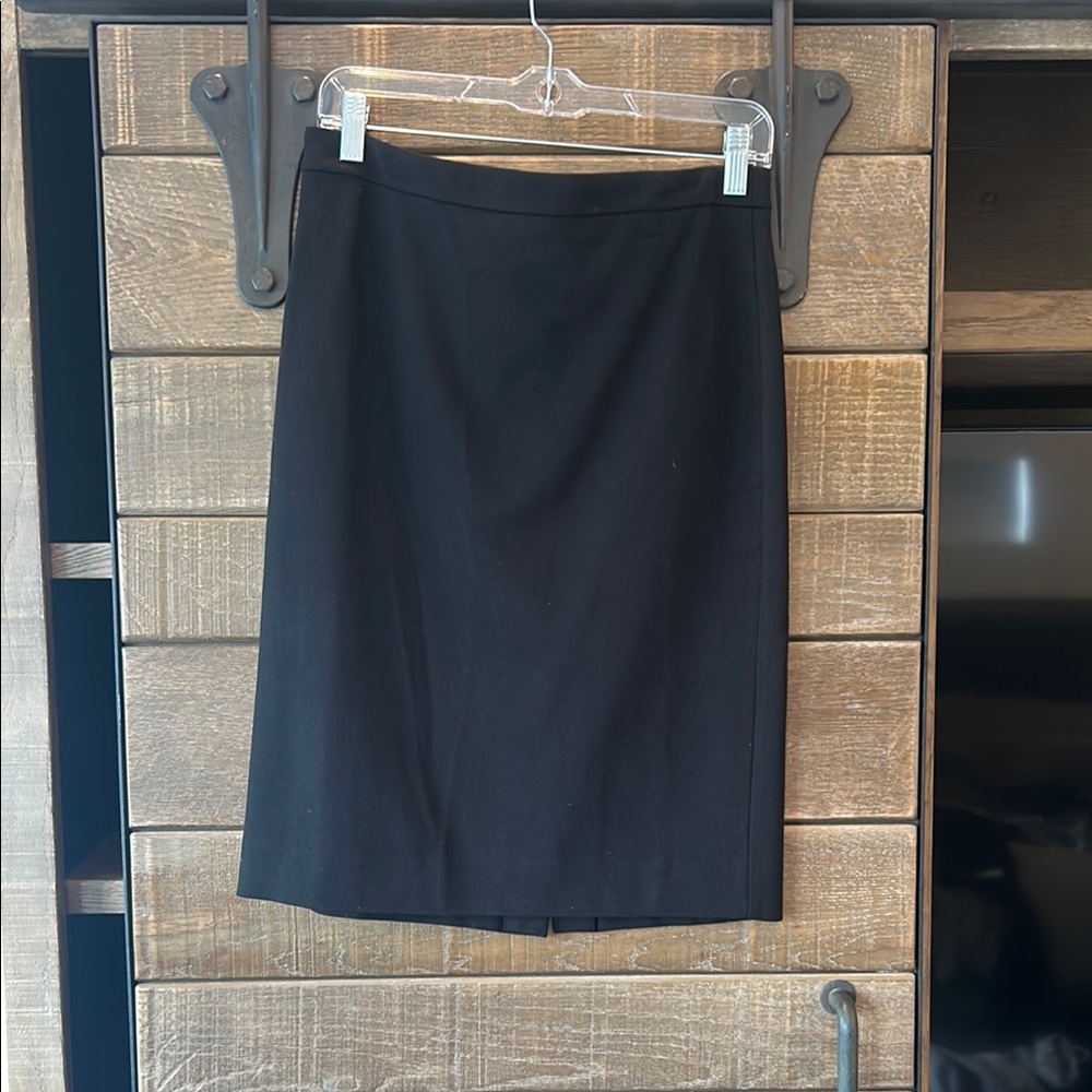 Jcrew Classic Black Pencil Skirt